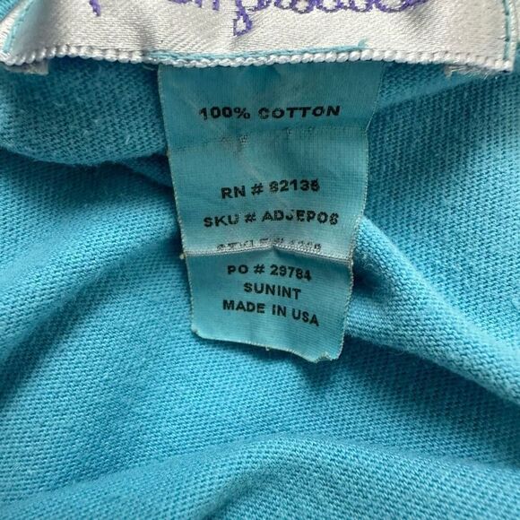 Fresh Produce Women's L Sleeveless Tank Dress Aqua Blue 100% Cotton Casual Basic - Picture 6 of 10